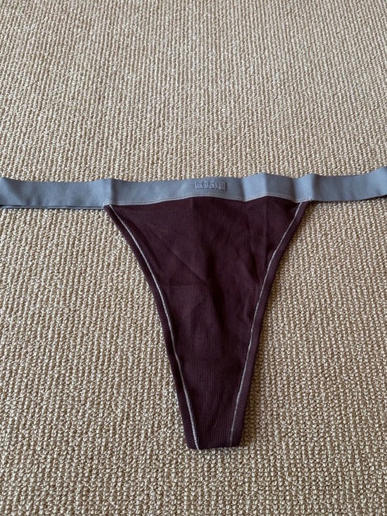 SKIMS Other - Skims Chocolate Cotton Rib Thong, Size 4X NWT